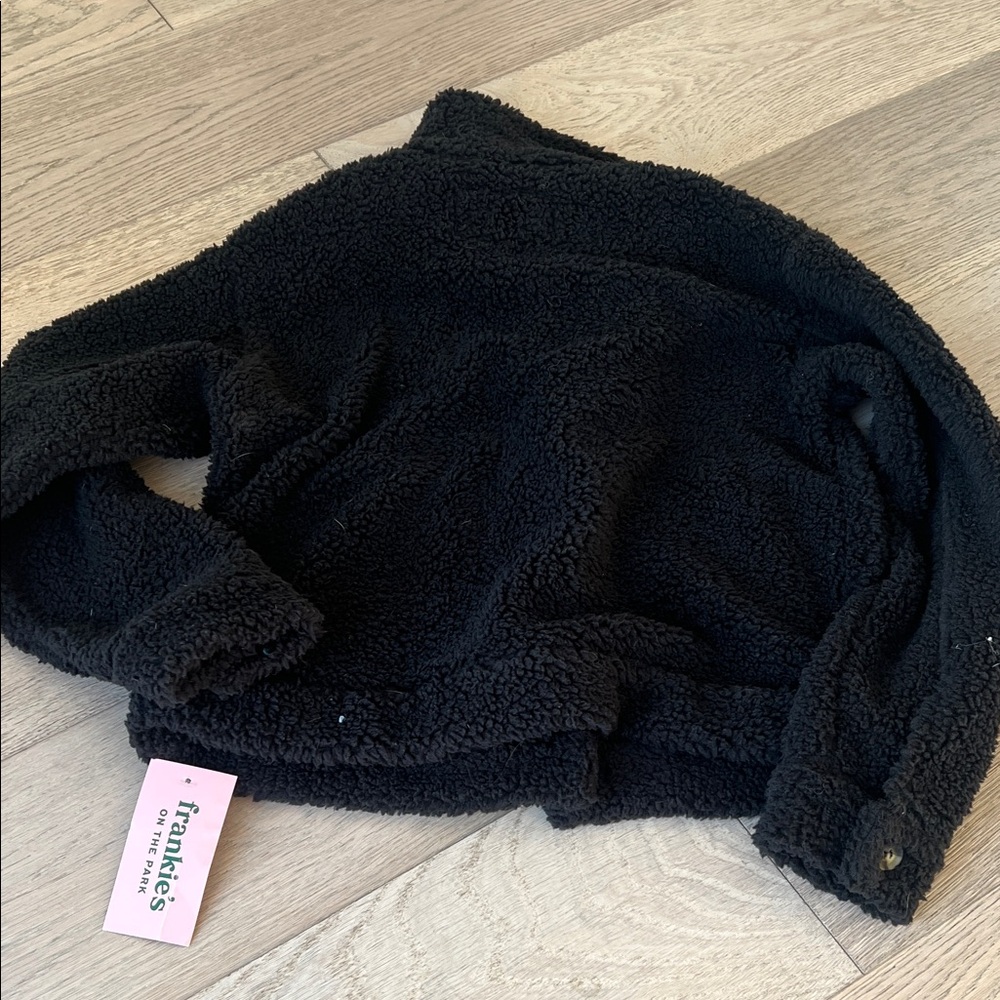 KatieJ NYC Black Sherpa Kids Jacket - Picture 5 of 5